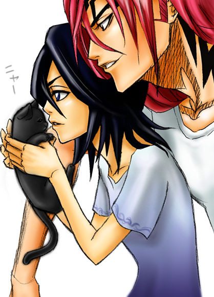 Rukia, Renji and Kitty ^^ Rukia, Renji and Kitty ^^