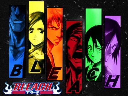 Chad, Orihime, Ichigo, Ganju, Hanataro, Ishida